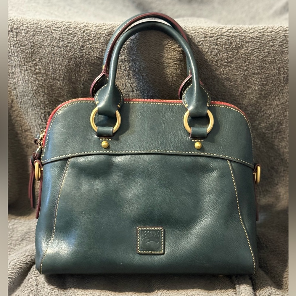 Dooney & Bourke Florentine Cameron Satchel -  Teal  Leather Satchel
